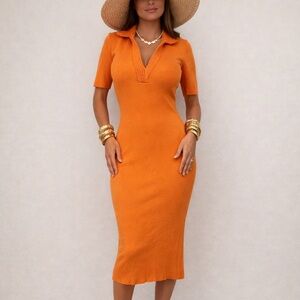 Caroline Constas sheath midi dress sz S